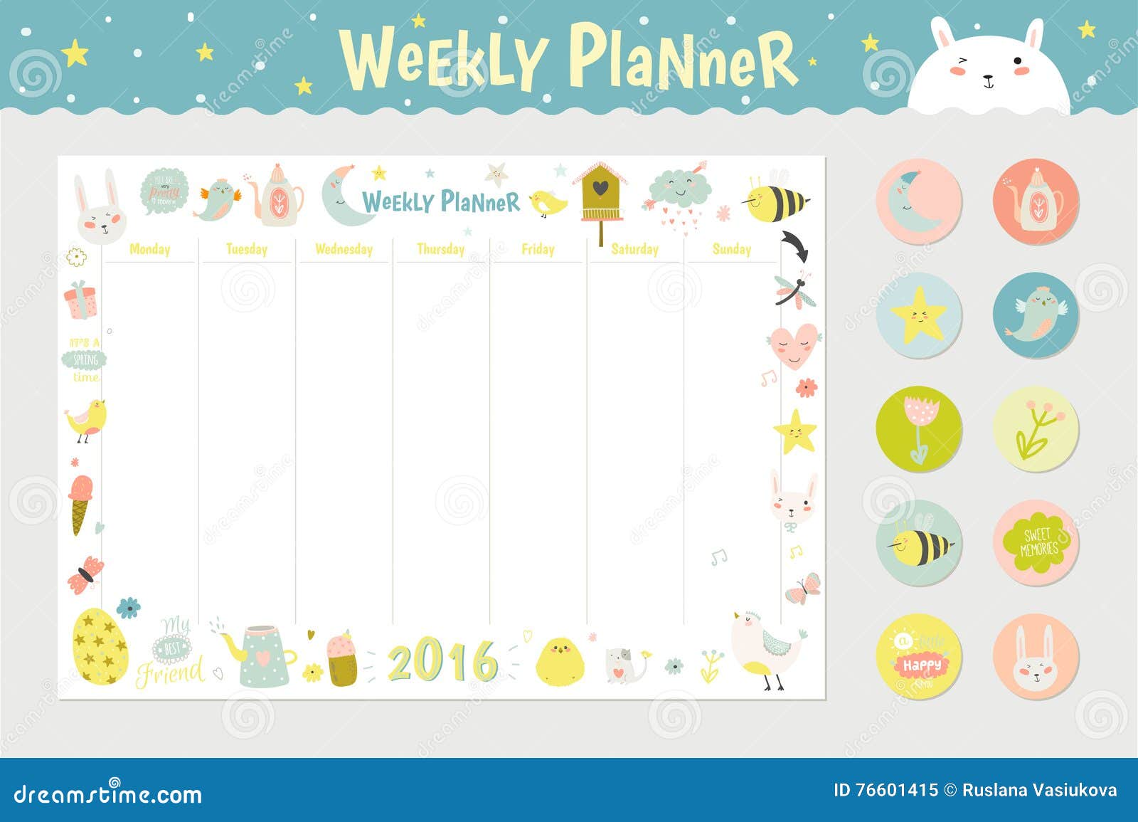 Planner Template 2016 from thumbs.dreamstime.com