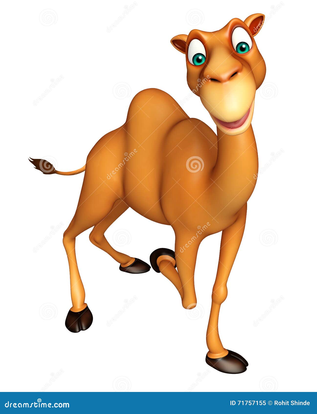 Cute Camel Funny Cartoon Character Stock Illustration - Illustration of  park, nature: 71757155