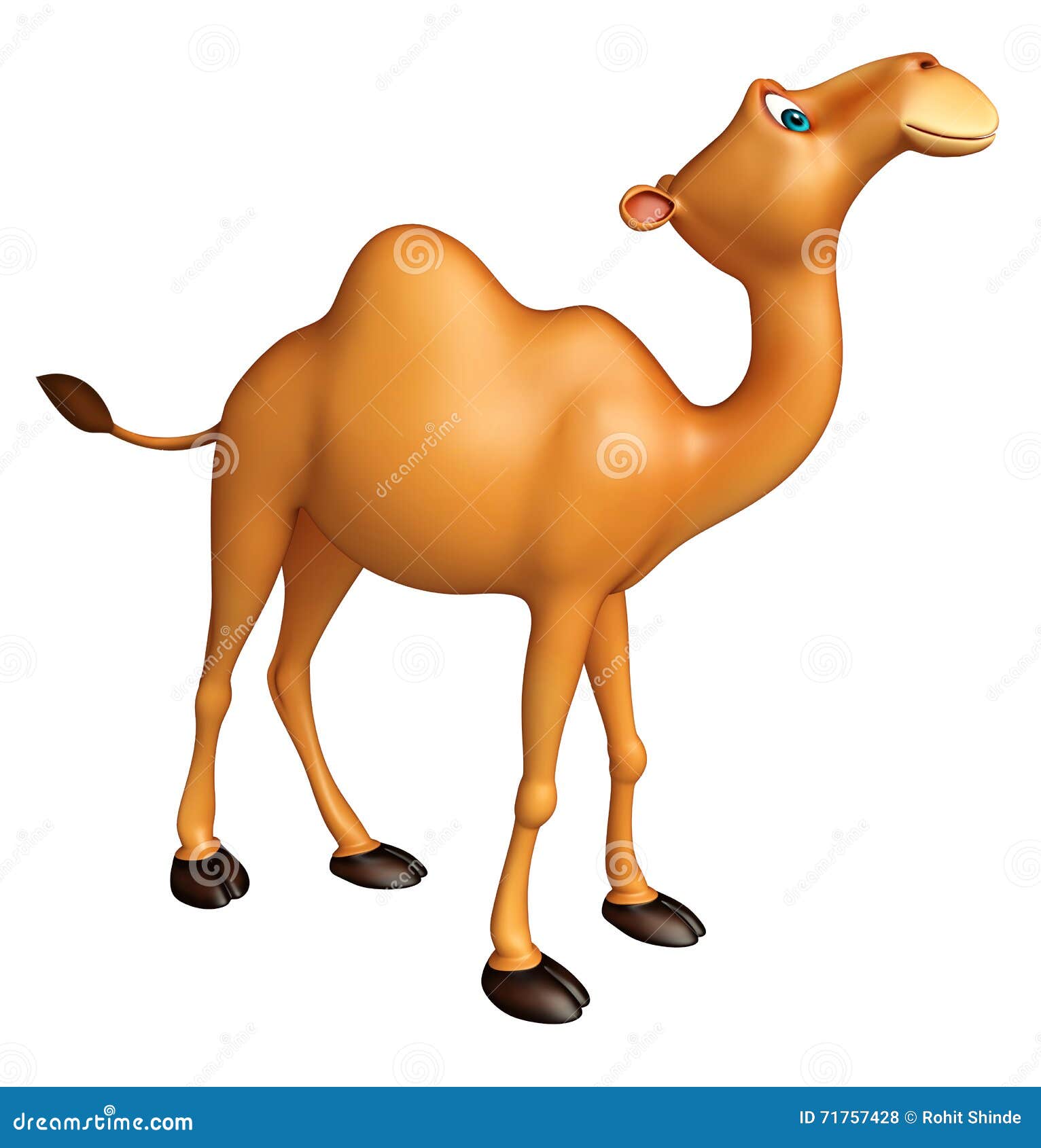 Cute Camel Funny Cartoon Character Stock Illustration - Illustration of  wildlife, travel: 71757428