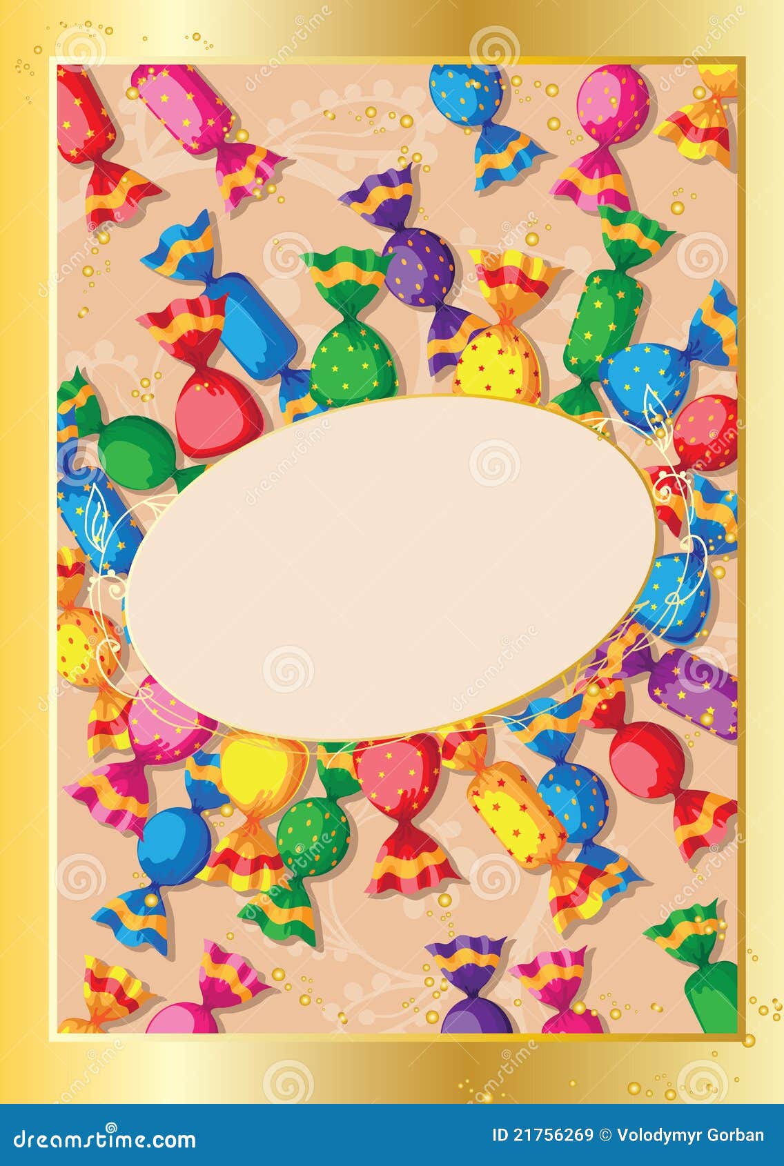 Cute candy card stock vector. Illustration of dessert 21756269