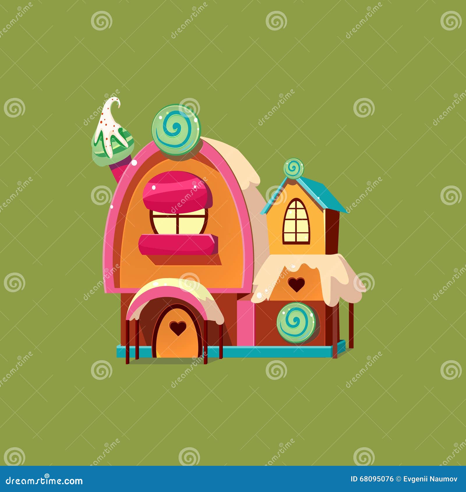 Cute Candy House. Vector Illustartion Stock Vector Illustration of