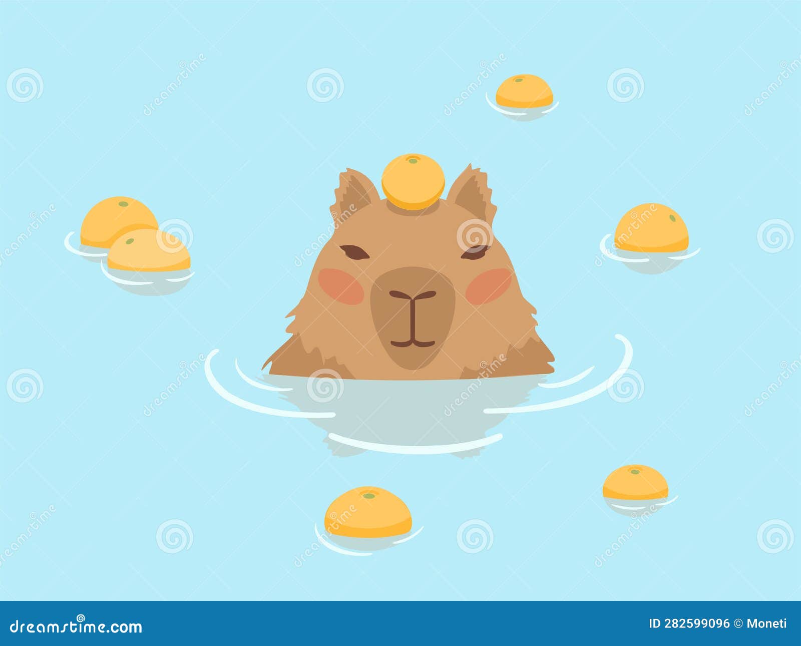 Cute Cartoon Cat In Japanese Onsen - Arte vetorial de stock e mais imagens  de Capivara - Capivara, Nadar, Animal - iStock