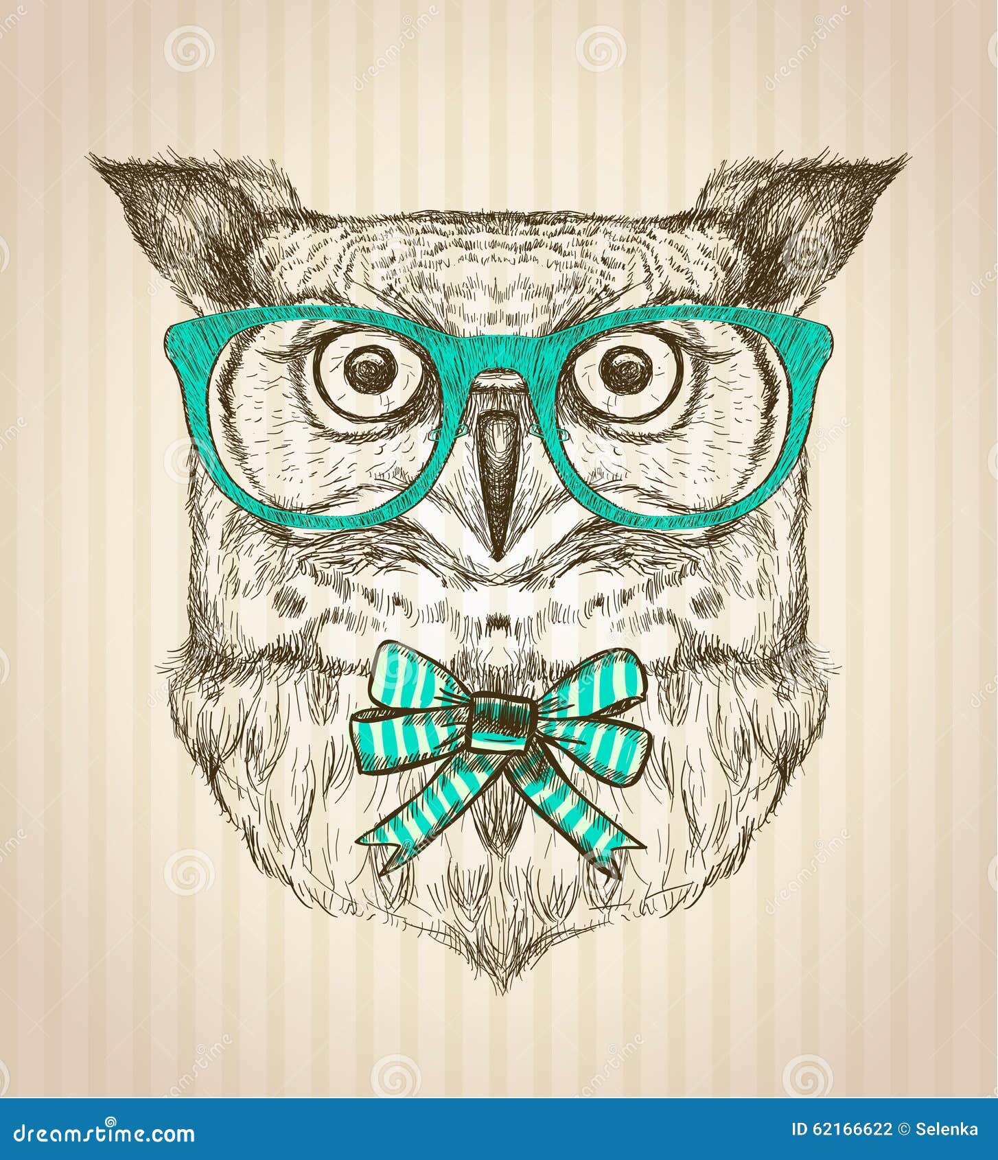 Hipster Owl Cartoon Vector | CartoonDealer.com #40148151