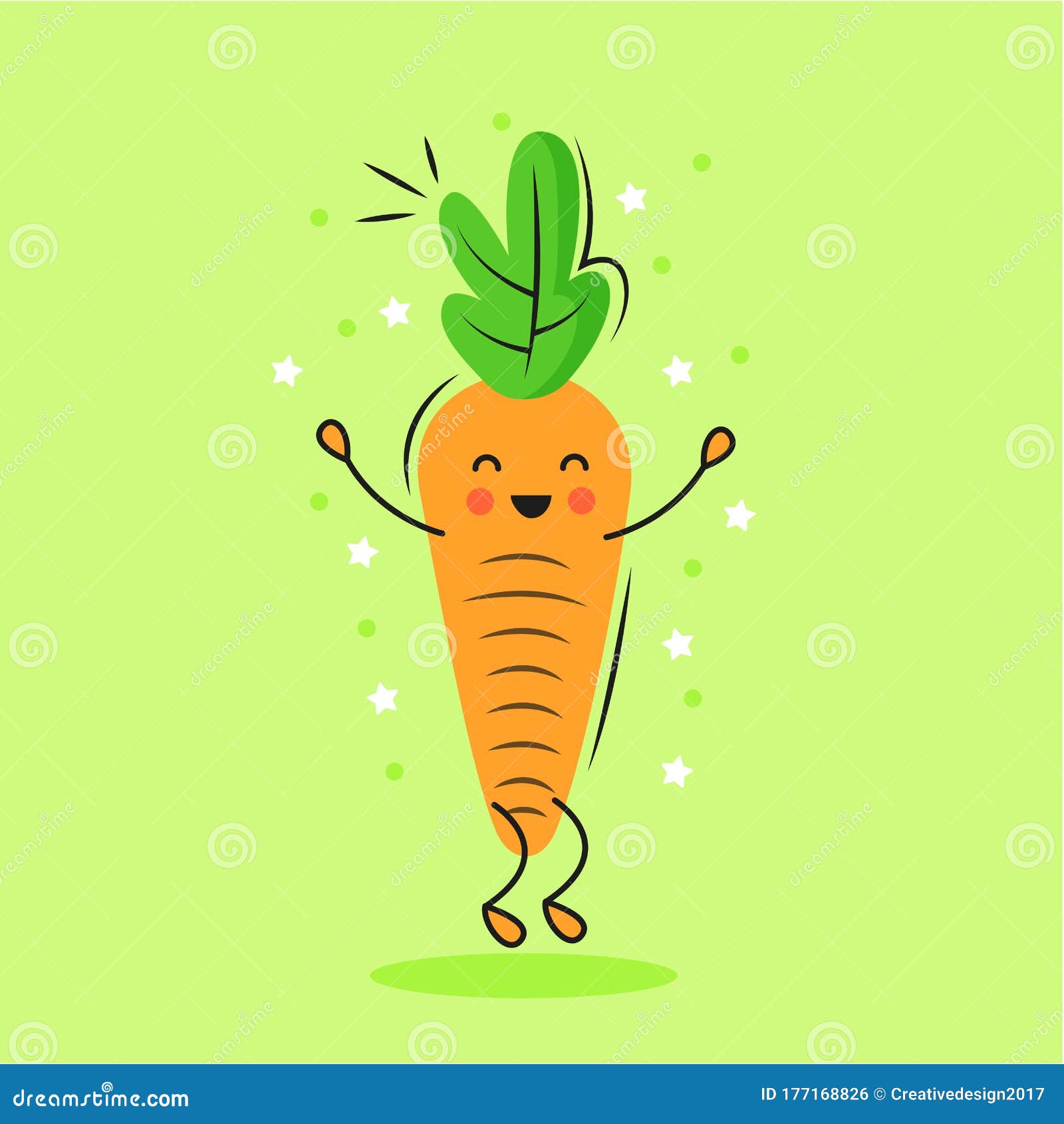 Cute Vegetables Cartoons Characters .vector Stock Vector