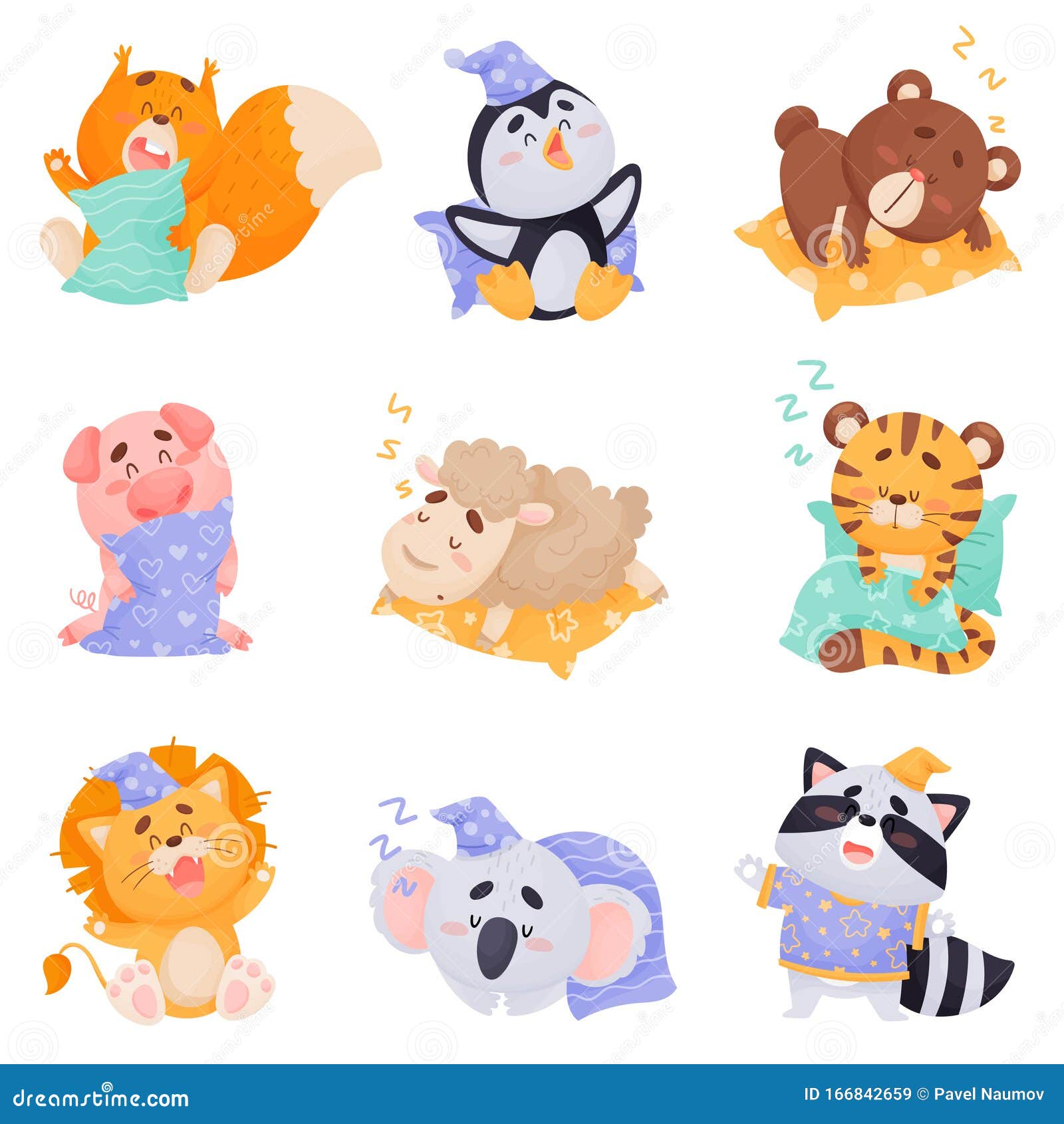 Cute Cartoon Animals Sleeping and Yawning Vector Set Stock Vector - Illustration of sleeping, kids: 166842659 Cute Cartoon Animals Sleeping and Yawning Vector Set Stock Vector - Illustration of sleeping, kids: 166842659