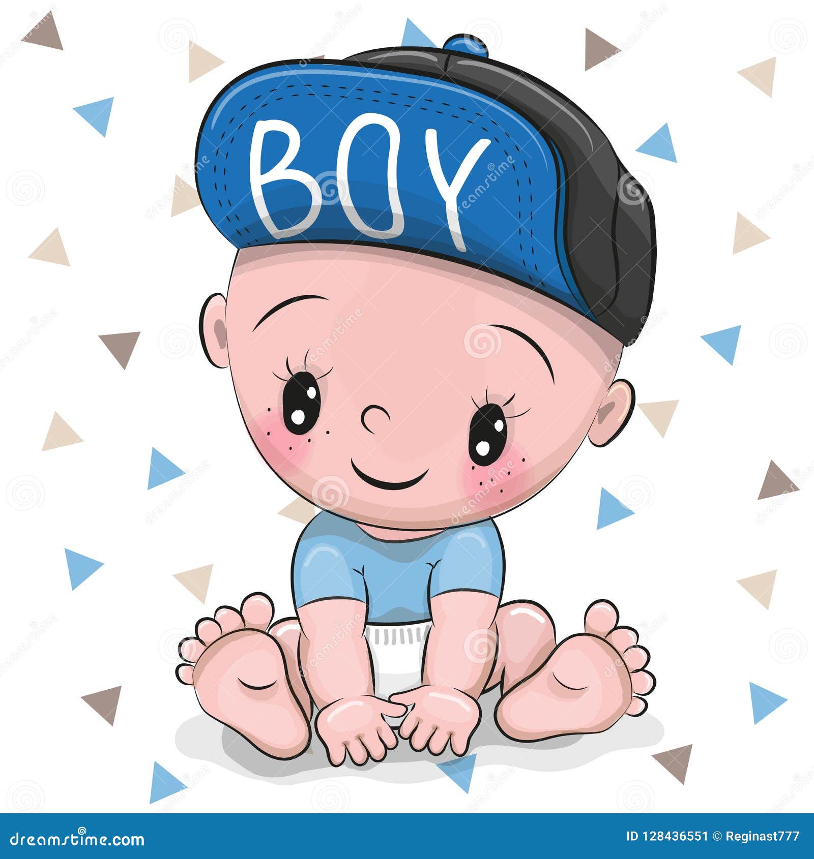 Cute Cartoon Baby Boy in a Cap Stock Vector - Illustration of boys, print: 128436551 Cute Cartoon Baby Boy in a Cap Stock Vector - Illustration of boys, print: 128436551