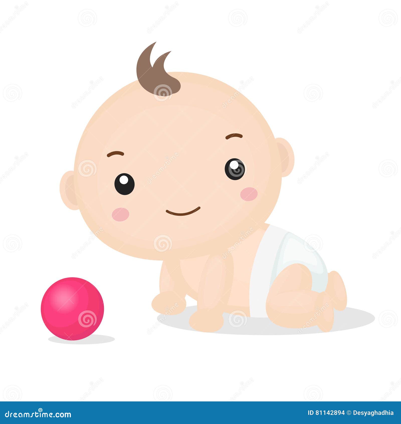 Cute Cartoon Baby Boy Crawling. Stock Vector - Illustration of childhood, cute: 81142894 Cute Cartoon Baby Boy Crawling. Stock Vector - Illustration of childhood, cute: 81142894