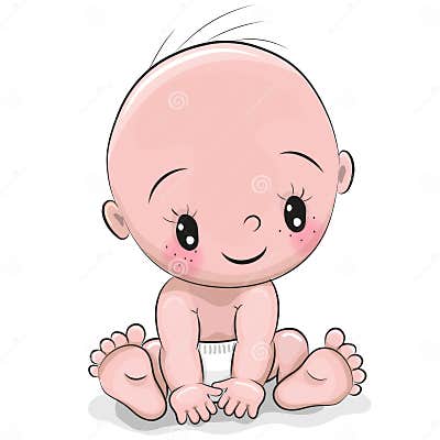 Cute cartoon baby boy stock vector. Illustration of girls - 86167233