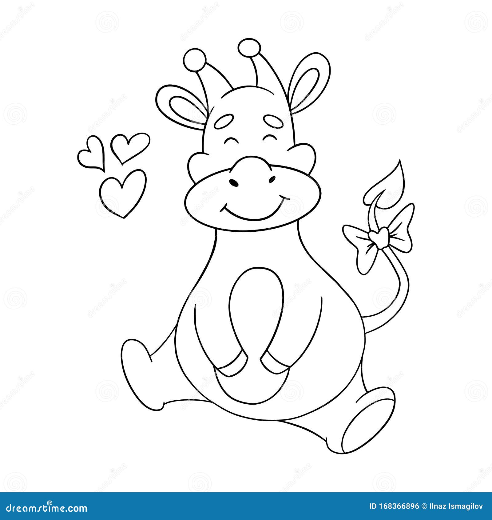Download Cute Cartoon Baby Giraffe. Animal Print. Vector ...