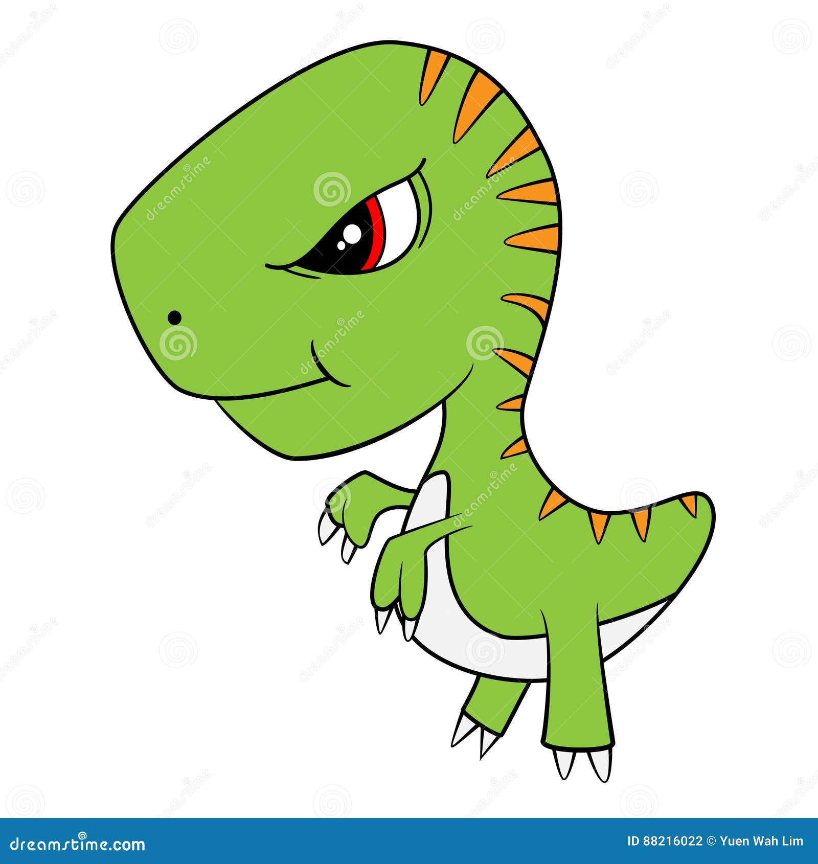 Cute Cartoon of Baby T-Rex Dinosaur Stock Vector - Illustration of  powerful, prehistoric: 88216022