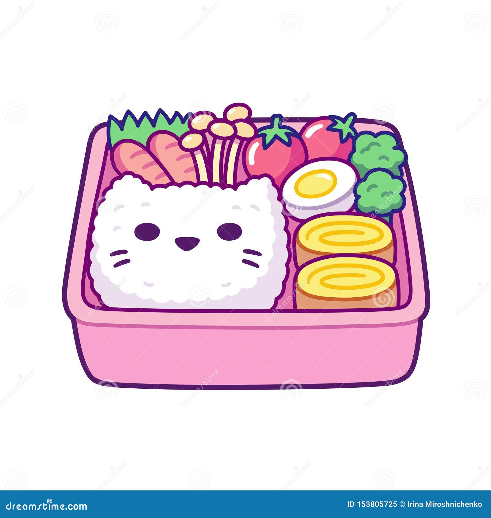 https://thumbs.dreamstime.com/z/cute-cartoon-bento-box-cat-face-shaped-rice-egg-rolls-mushrooms-vegetables-traditional-japanese-lunchbox-kids-simple-153805725.jpg