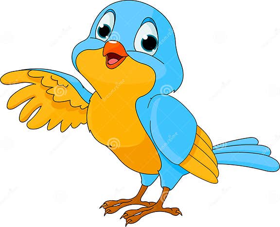 Cute Cartoon Bird stock vector. Illustration of themes - 20820816