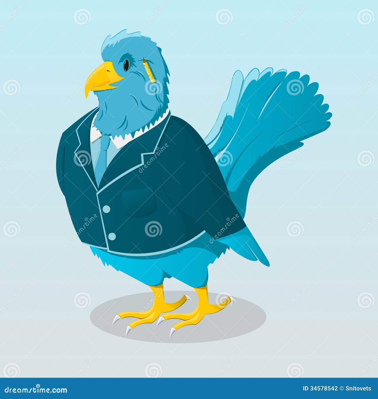 Cute Cartoon Bird in Jacket Stock Vector - Illustration of comic, mascot: 34578542 Cute Cartoon Bird in Jacket Stock Vector - Illustration of comic, mascot: 34578542