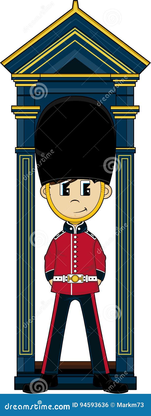 Cute Cartoon British Royal Guard Stock Vector Illustration of british, soldier 94593636