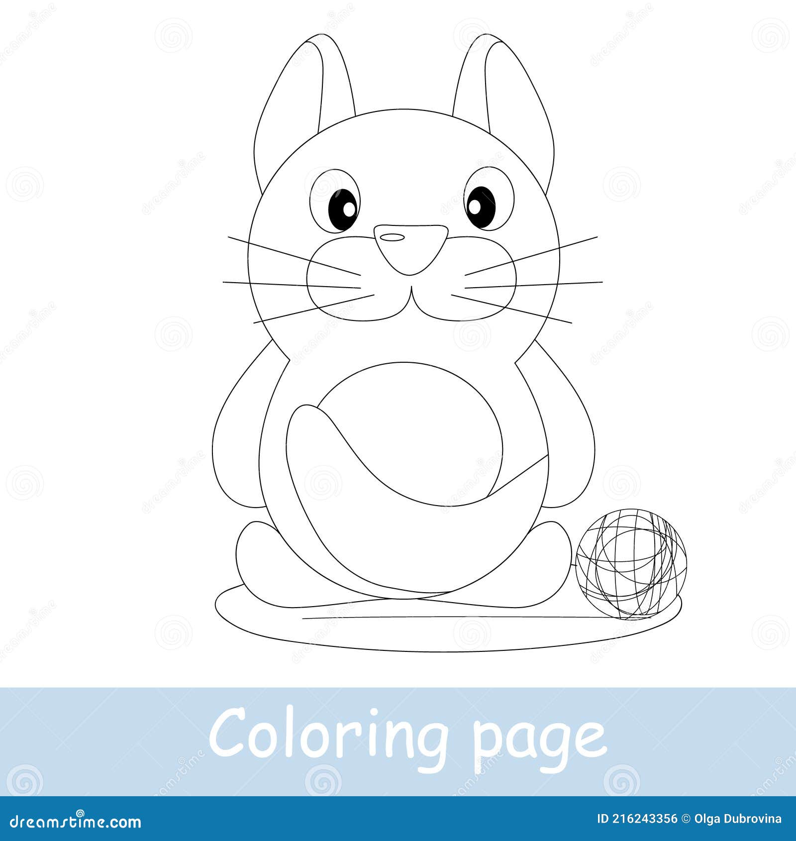 Cute Cartoon Cat Coloring Page. Learn To Draw Animals. Vector Line Art,  Hand Drawing. Coloring Book for Kids Stock Vector - Illustration of  education, decor: 216243356
