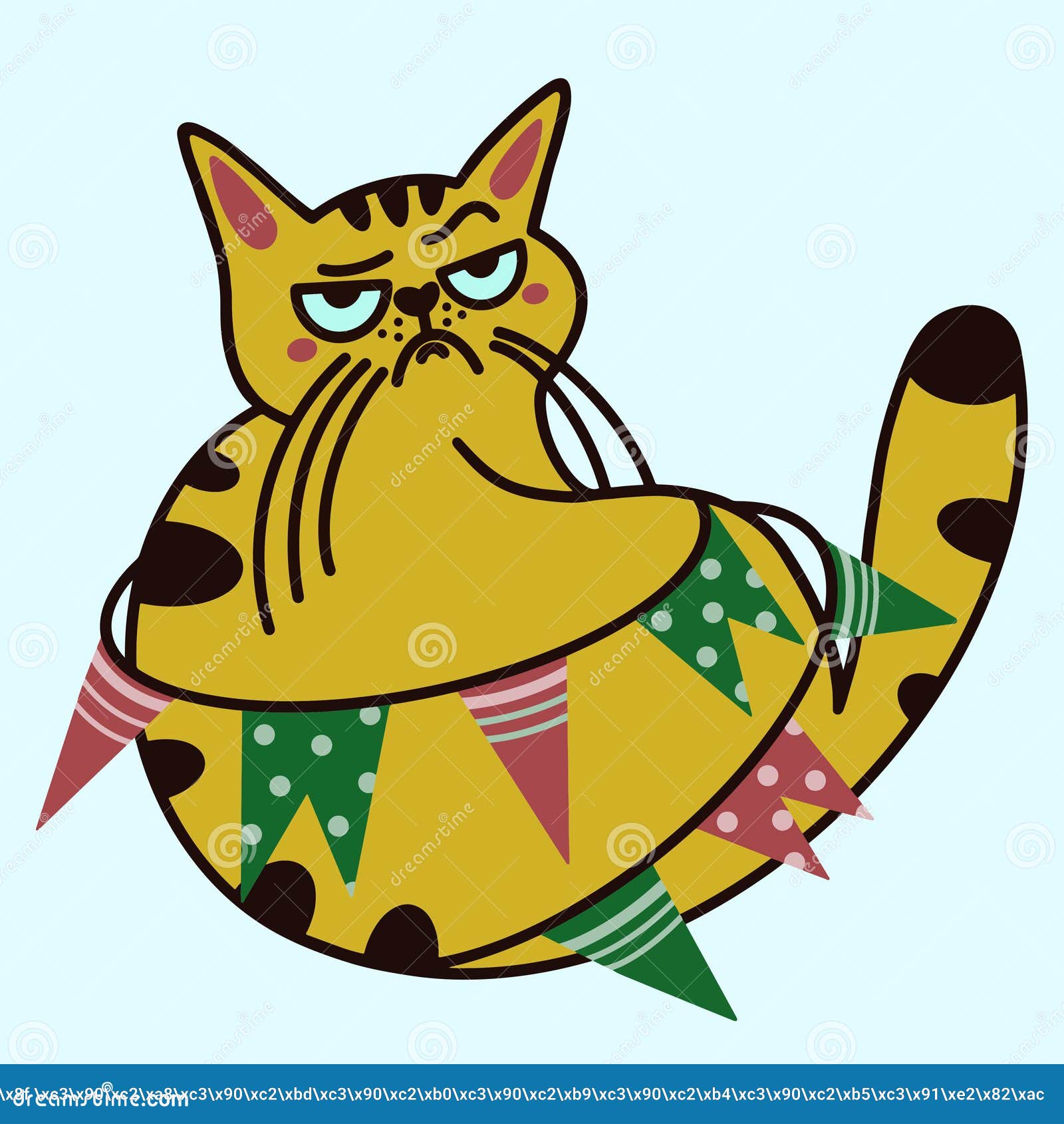 Cat Vector Icon Pet Animal Sign Cartoon Funny Background Vector