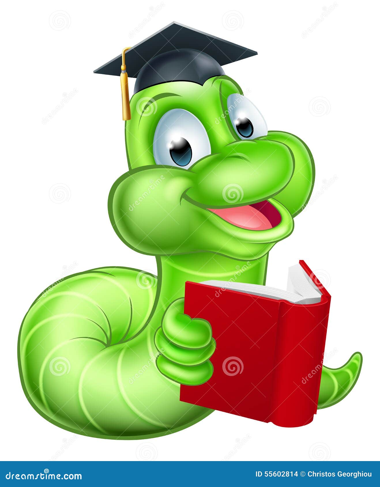 Cute Cartoon Caterpillar Worm Stock Vector - Illustration of green,  bookworm: 55602814