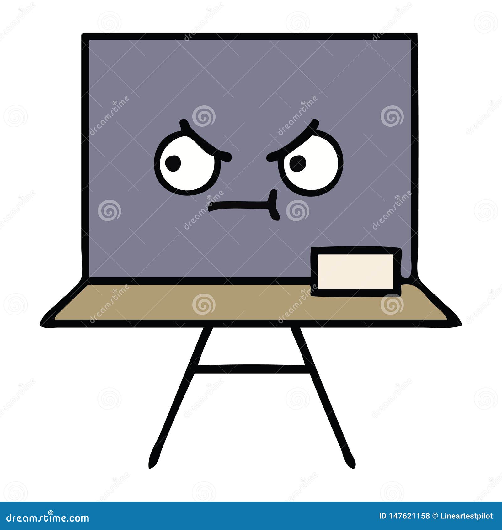 Cute cartoon chalkboard stock vector. Illustration of artwork 147621158