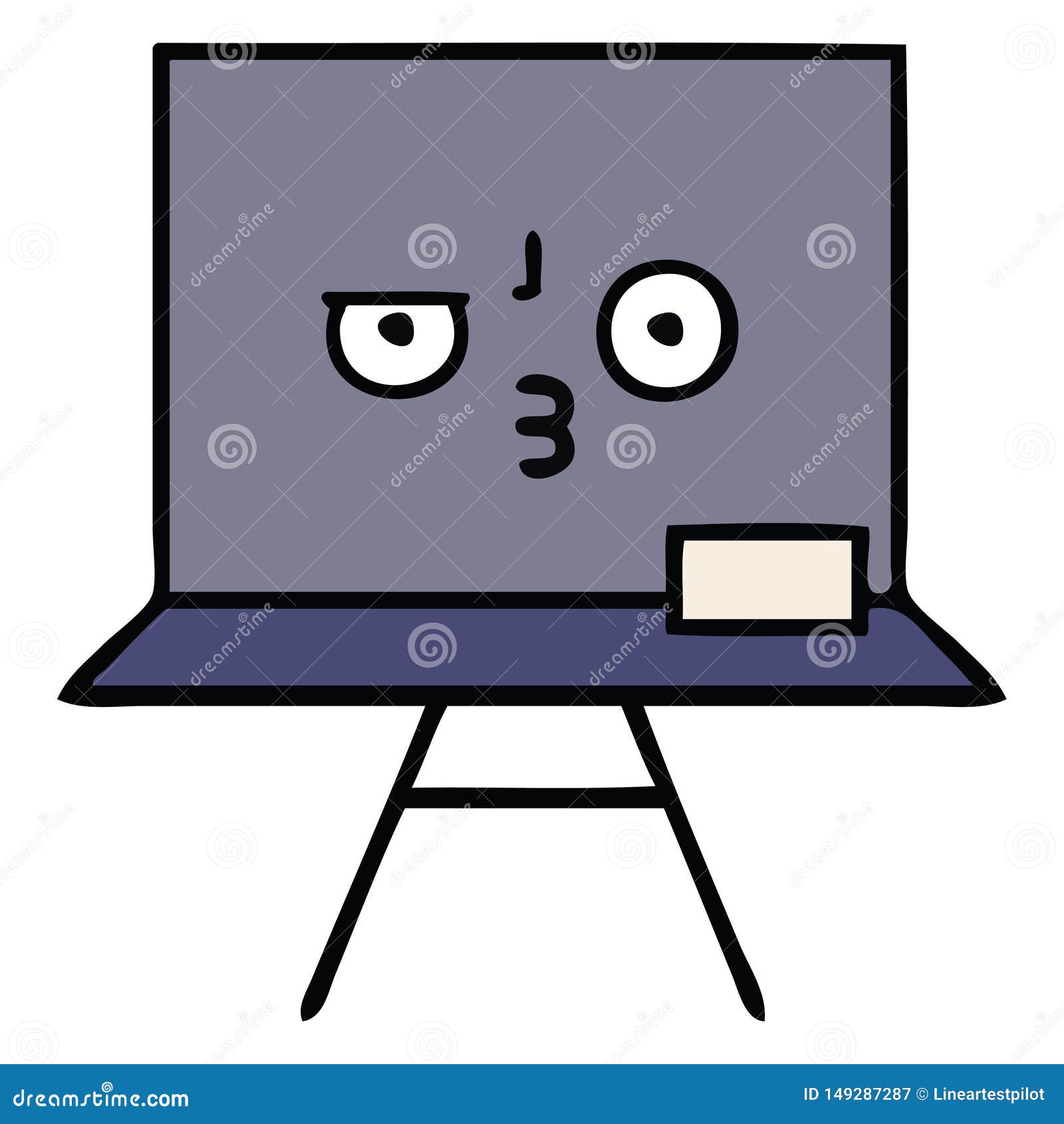 Cute cartoon chalkboard stock vector. Illustration of retro 149287287