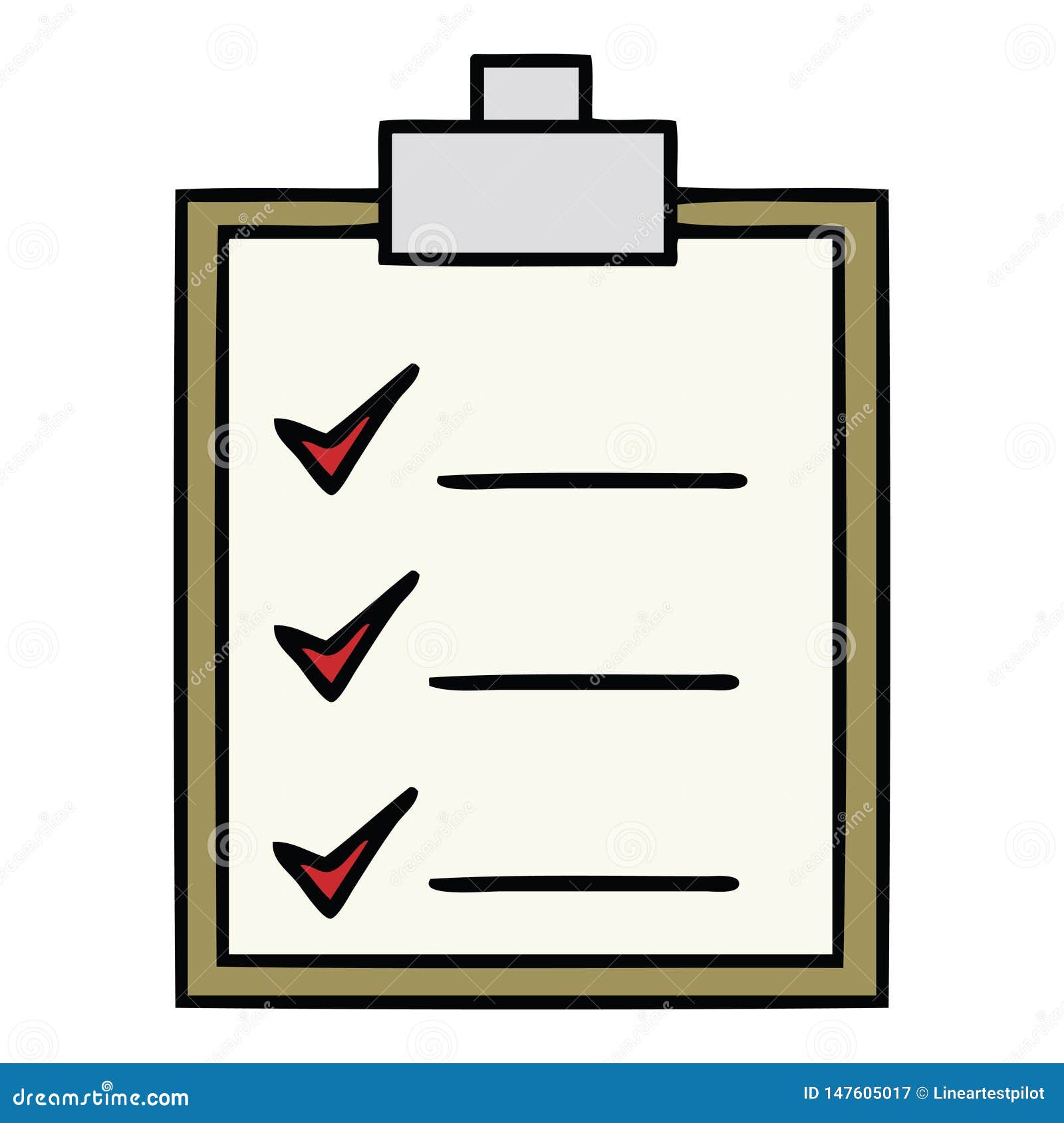 Checklist Cartoon Image