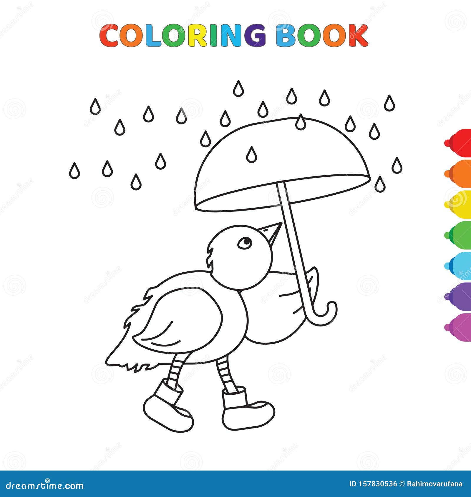 preschool rainy day coloring pages