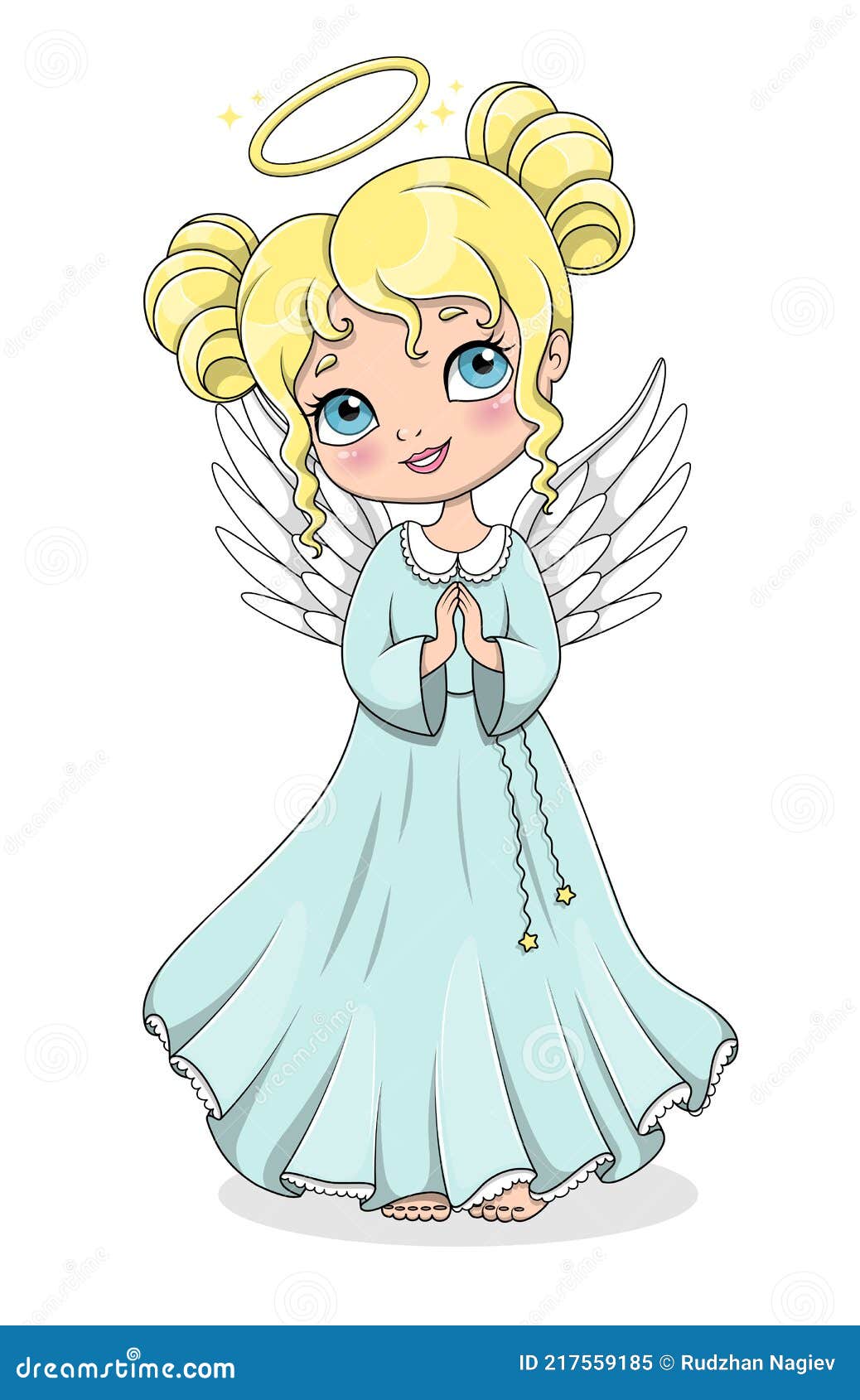 Cute Cartoon Christmas Angel Isolated on White Stock Vector - Illustration of winter, costume: 217559185 Cute Cartoon Christmas Angel Isolated on White Stock Vector - Illustration of winter, costume: 217559185