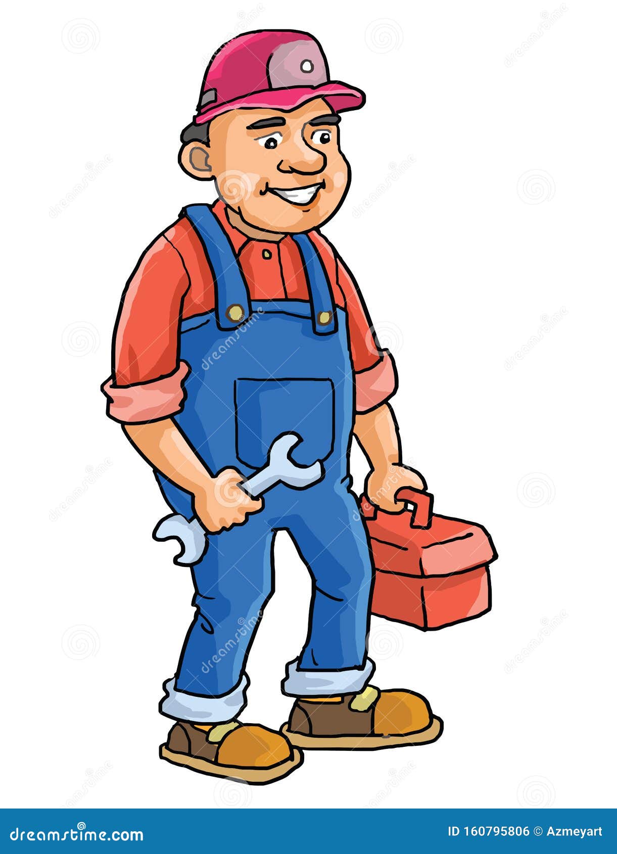 Cartoon Clip Art Mechanic Ready To Work Stock Illustration - Illustration  of adjustable, clip: 160795806