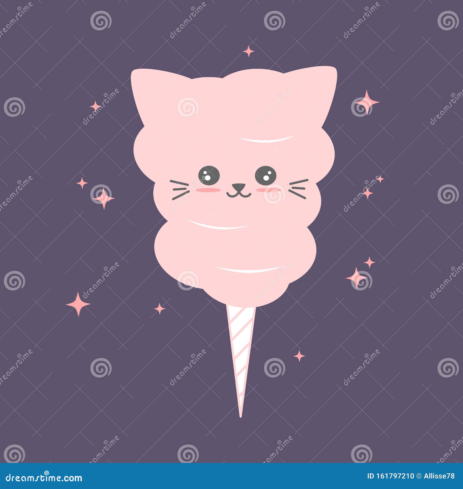 Cute Cartoon Cotton Candy Cat Vector Illustration Stock Vector - Illustration of mammal, happy: 161797210 Cute Cartoon Cotton Candy Cat Vector Illustration Stock Vector - Illustration of mammal, happy: 161797210