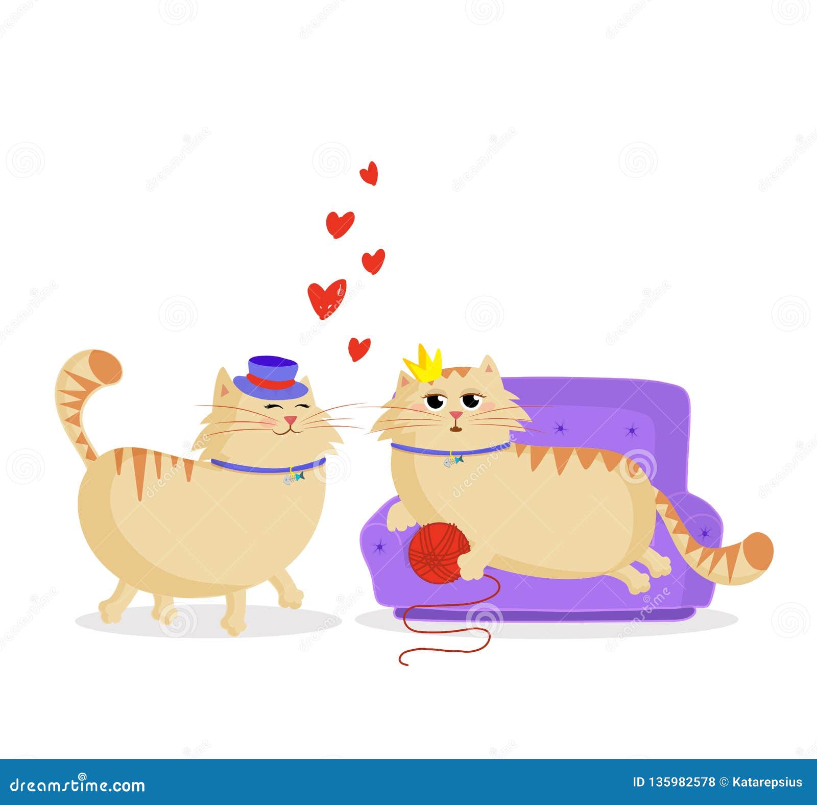 Cute Cartoon Couple of Cats in Love. Male and Female Kittens in Love Stock Vector - Illustration of animals, black: 135982578 Cute Cartoon Couple of Cats in Love. Male and Female Kittens in Love Stock Vector - Illustration of animals, black: 135982578