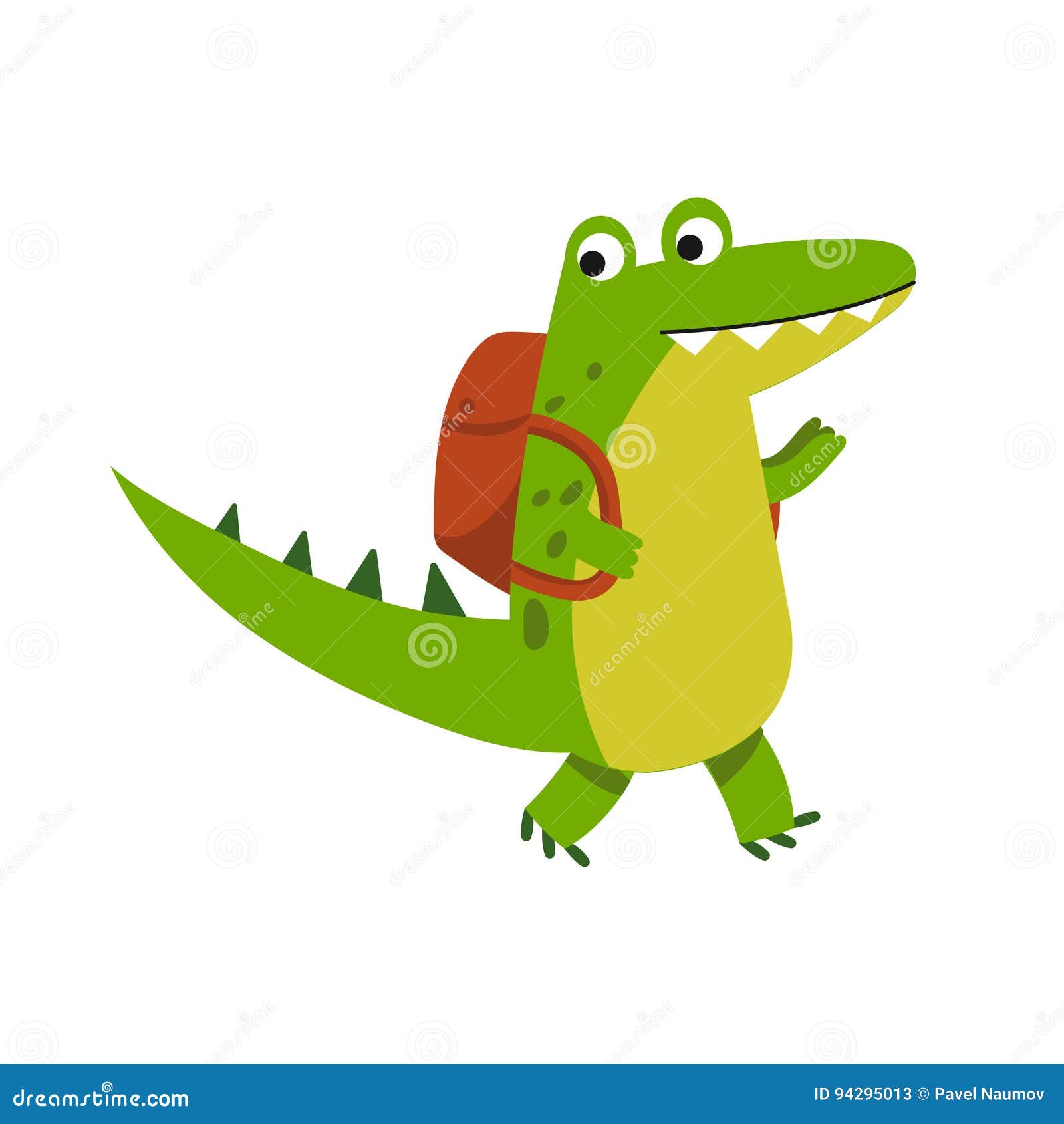 Cute Cartoon Crocodile Character Walking with Backpack Vector Illustration Stock Vector - Illustration of mascot, alligator: 94295013 Cute Cartoon Crocodile Character Walking with Backpack Vector Illustration Stock Vector - Illustration of mascot, alligator: 94295013