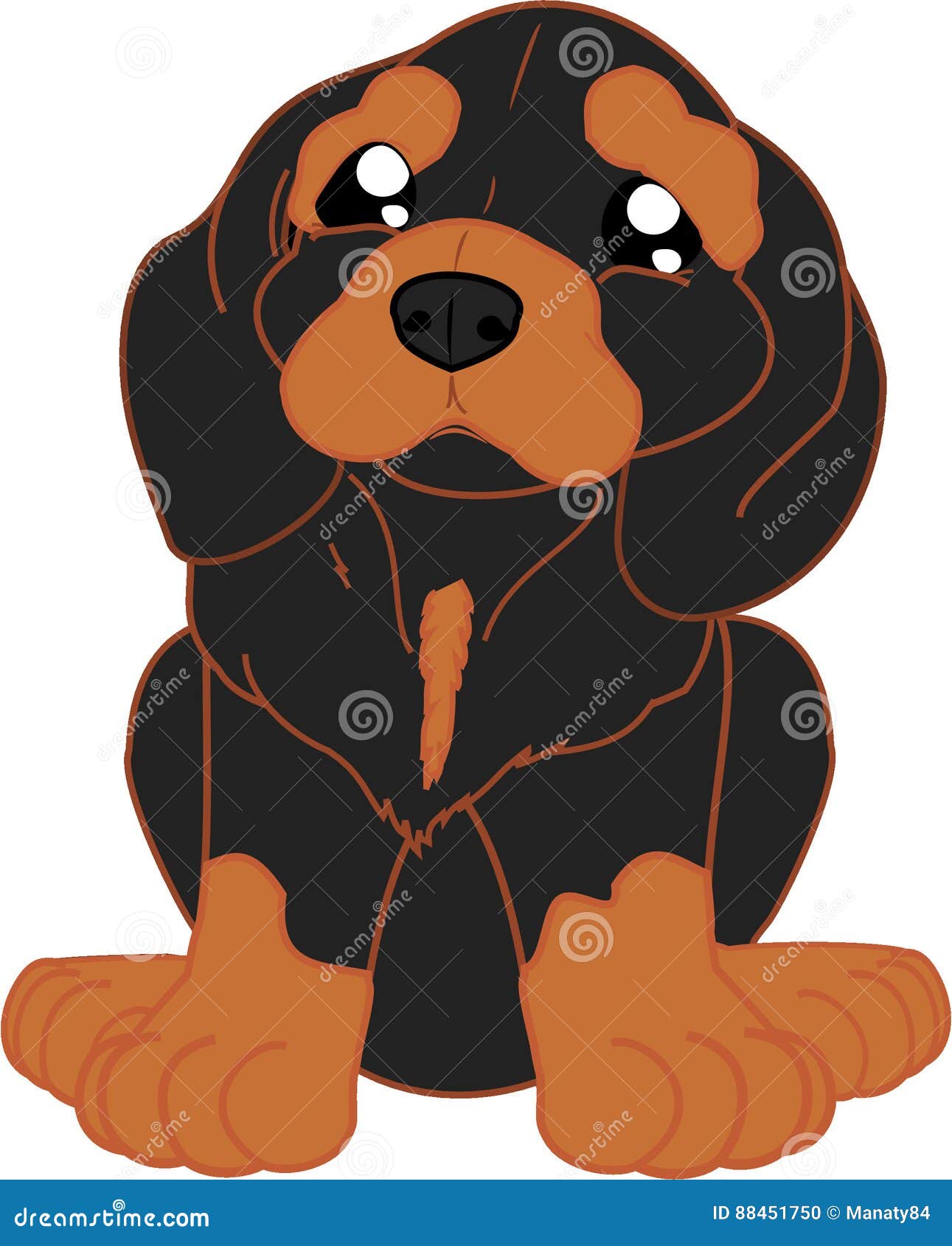 Cute cartoon dachshund stock vector. Illustration of animal - 88451750