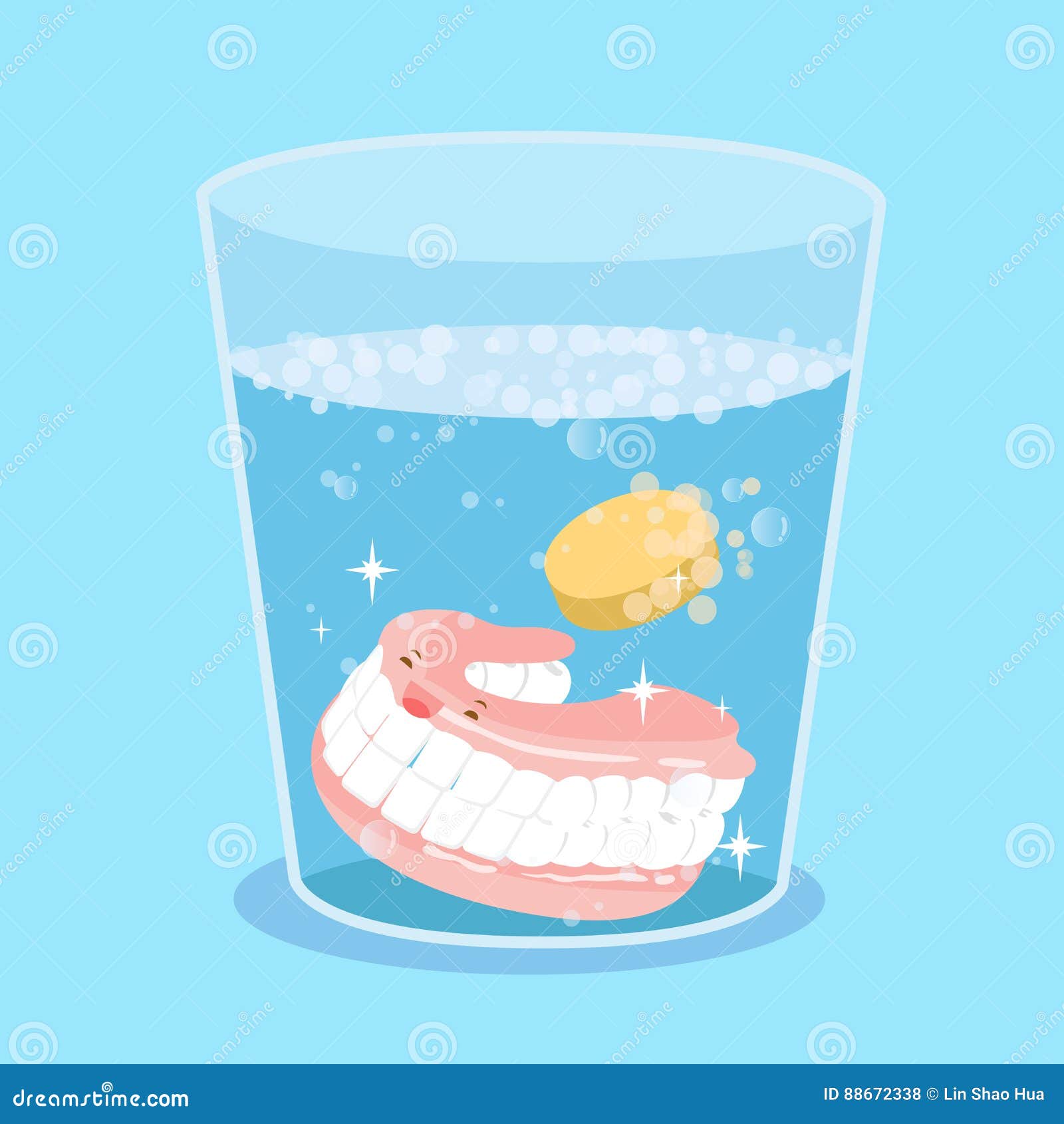 Cute cartoon denture stock vector. Illustration of caricature 88672338