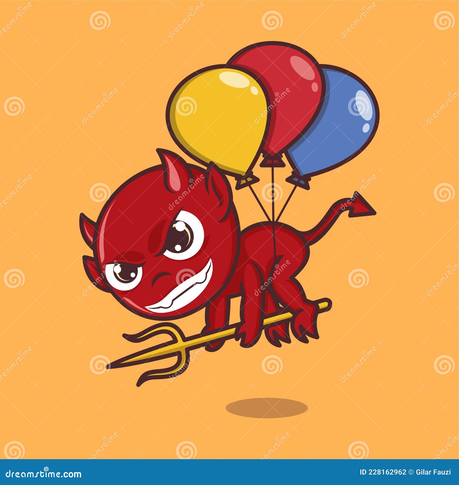 Cute devi balloon stock vector. Illustration of design - 228162962
