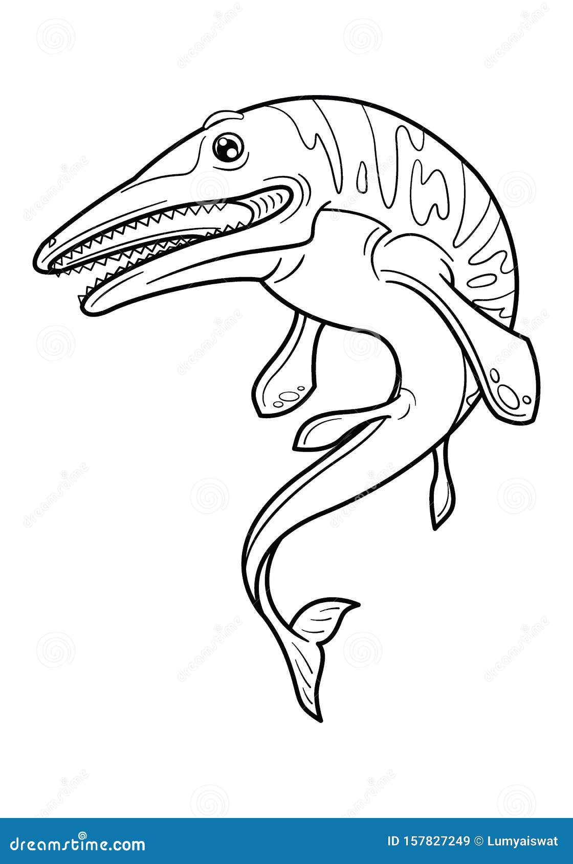 Mosasaurus Dinosaur Coloring Pages