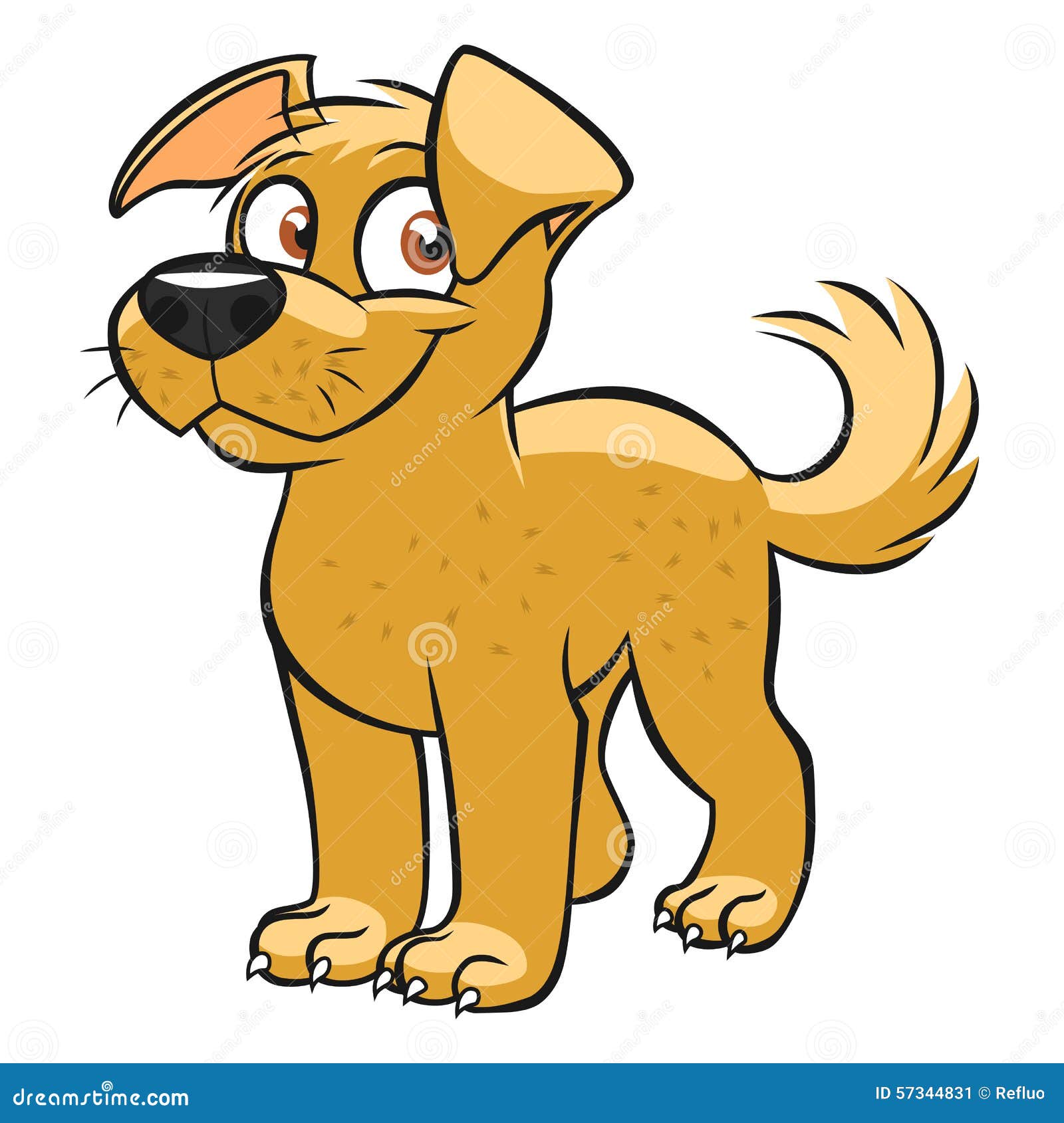 Cute cartoon dog stock vector. Illustration of smile - 57344831