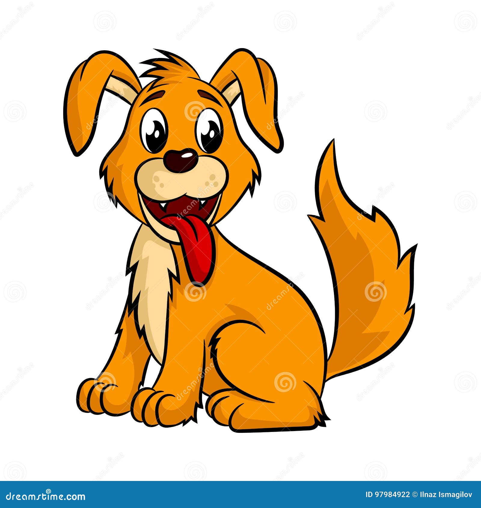 Cute cartoon dog. stock vector. Illustration of book - 97984922