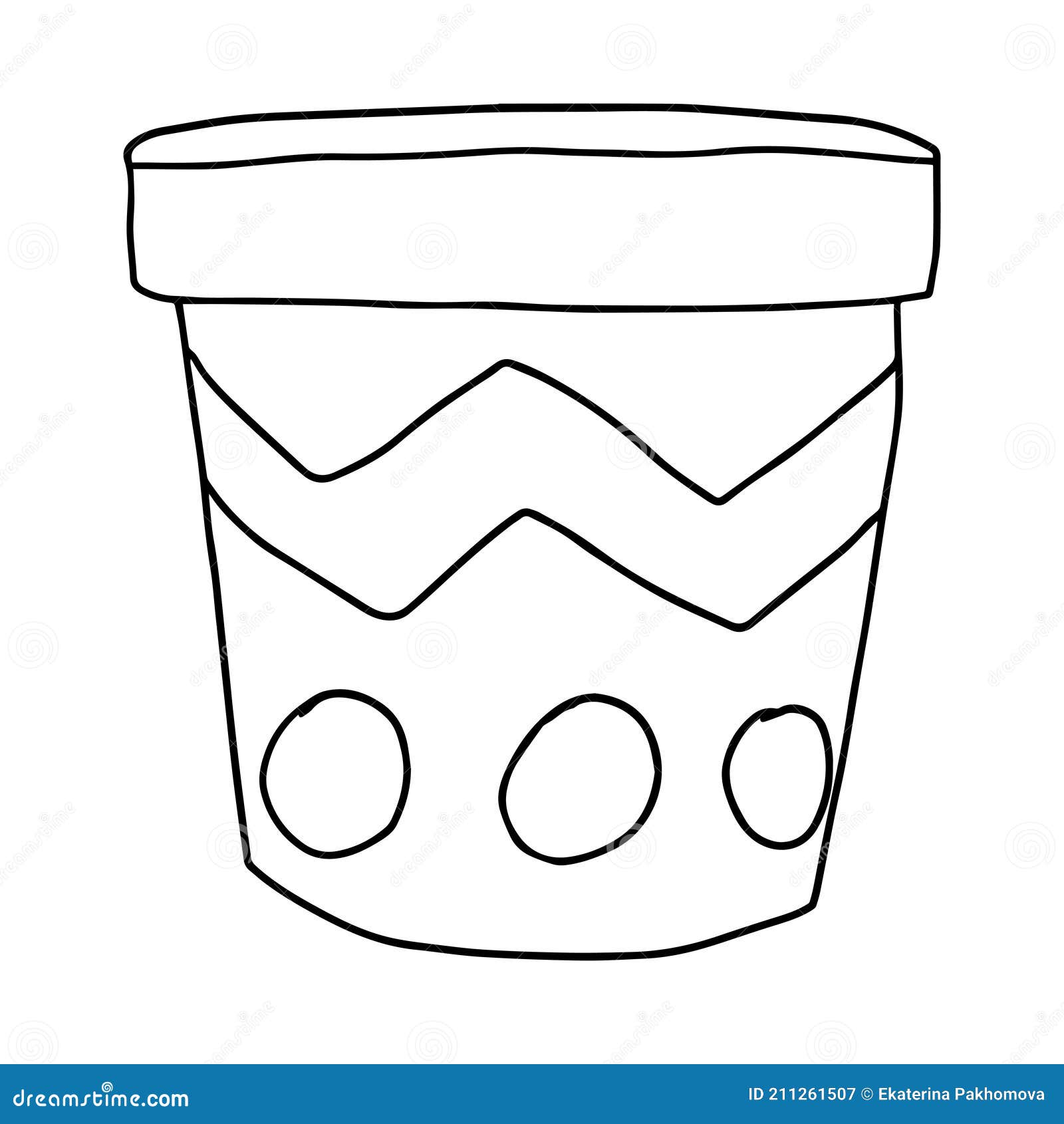 empty flower pot cartoon