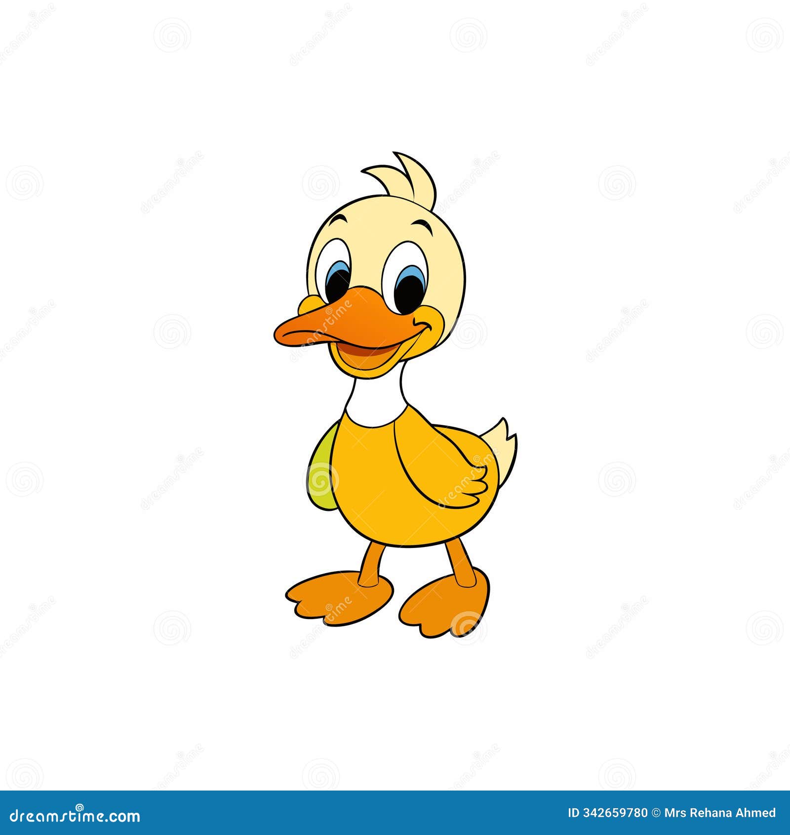 cute cartoon duck  art 