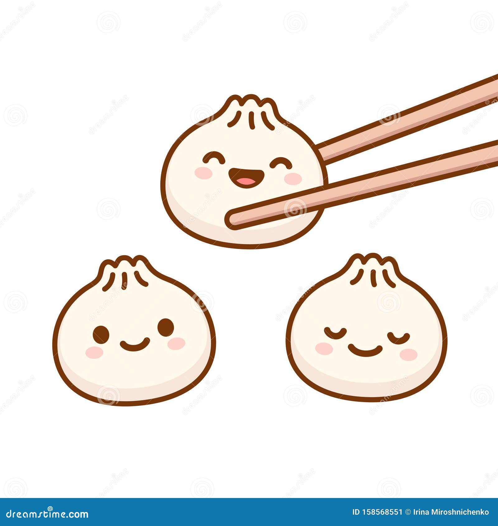 cute cartoon dumplings