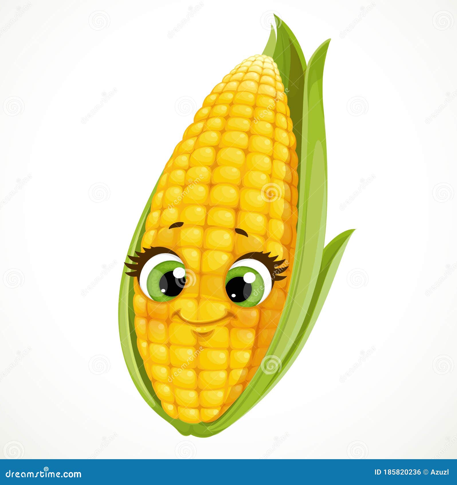 Cute cartoon emoji corn stock vector. Illustration of yellow - 185820236 Cute cartoon emoji corn stock vector. Illustration of yellow - 185820236