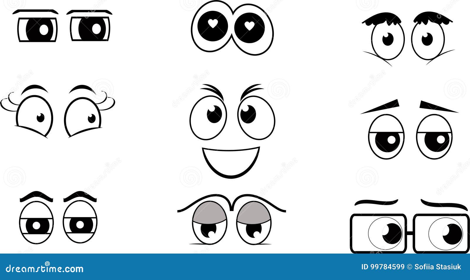 Cute Cartoon Eyes in Vector Stock Vector - Illustration of human, girl: 99784599 Cute Cartoon Eyes in Vector Stock Vector - Illustration of human, girl: 99784599