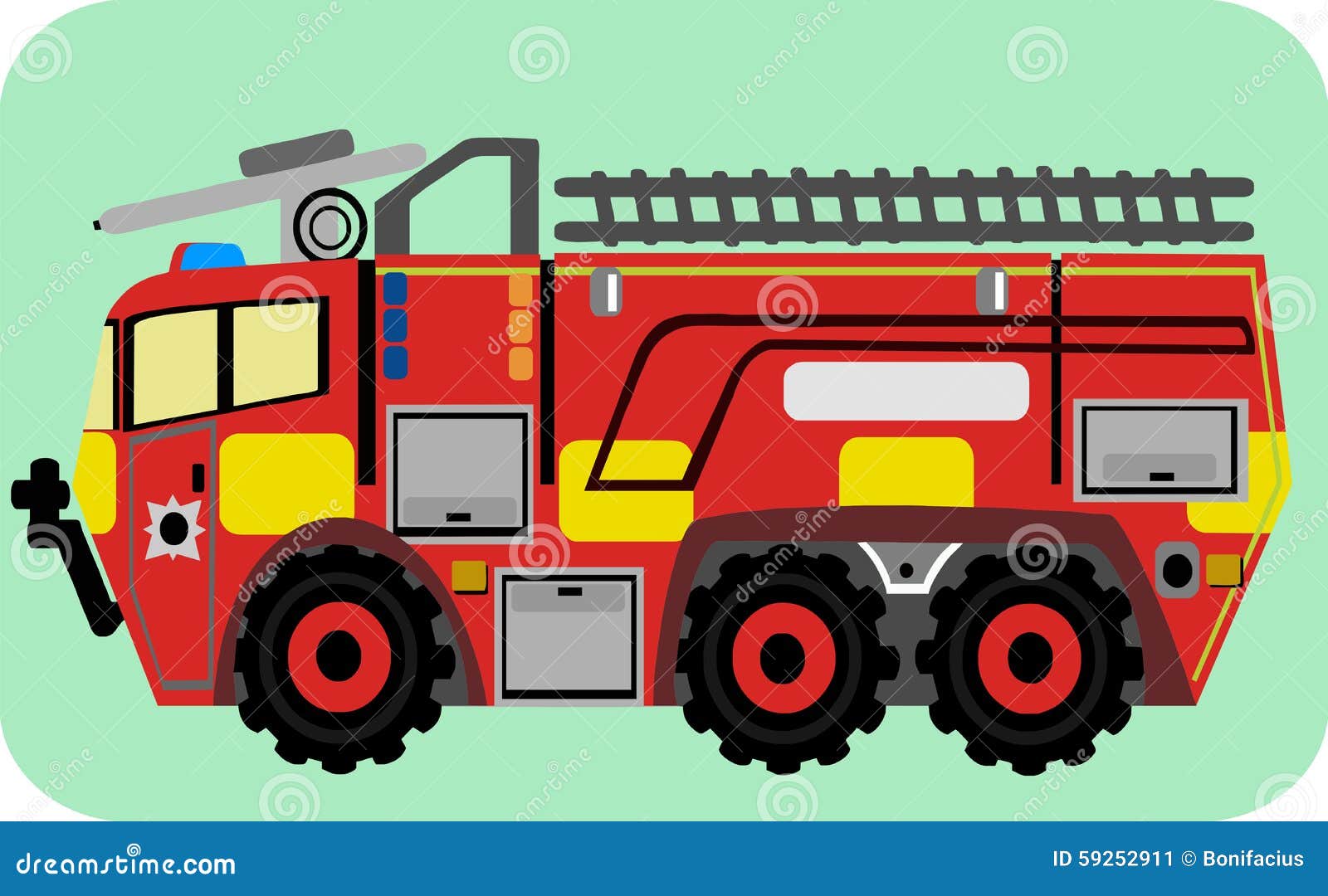 Cute Cartoon Fire Trucks Stock Illustrations - 26 Cute Cartoon Fire Trucks...