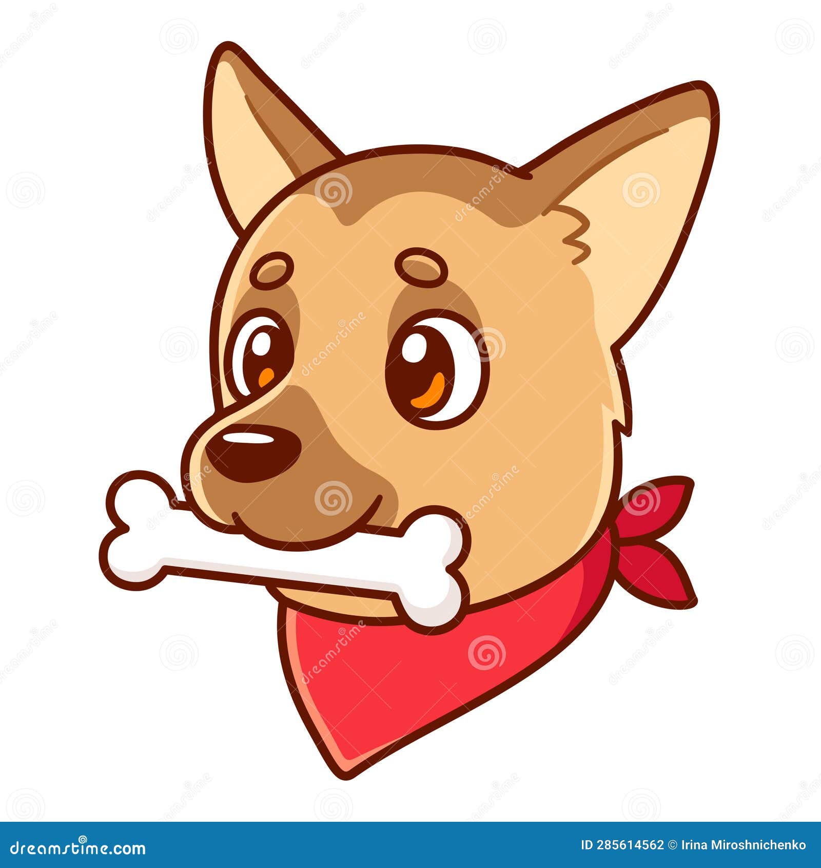 German Shepherd Pet Bandana - Cartoon German Shepherd Pet Bandana - Cartoon