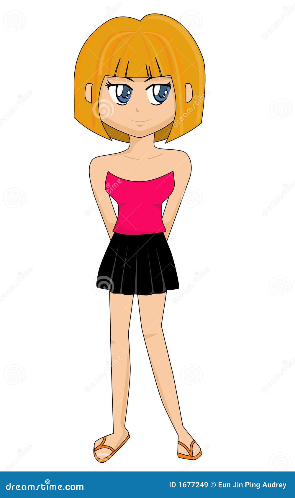 Cute Cartoon Girl stock vector. Illustration of flip, female - 1677249 Cute Cartoon Girl stock vector. Illustration of flip, female - 1677249