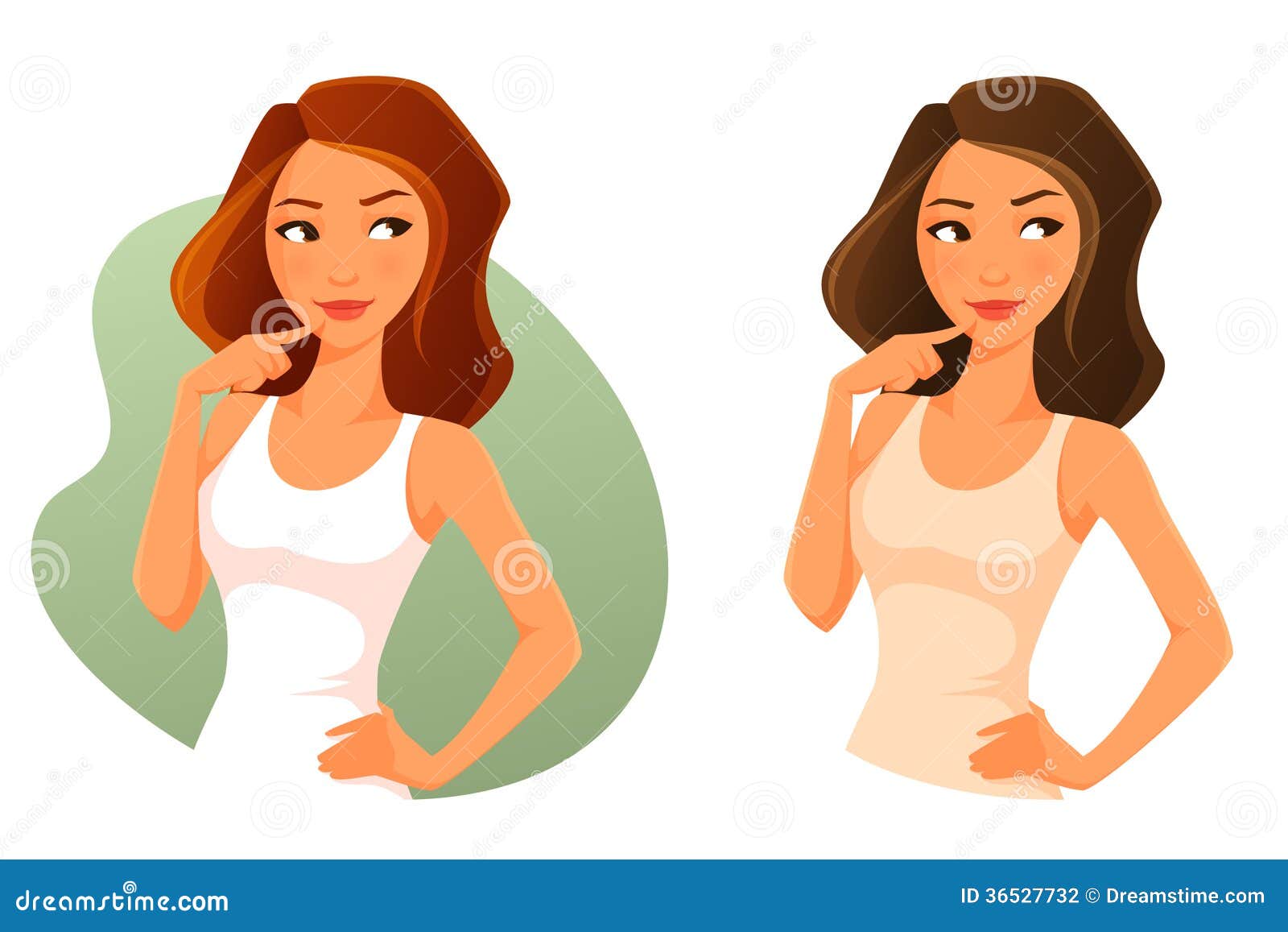 Cute Cartoon Girl Looking Up Stock Vector Illustration of cartoon