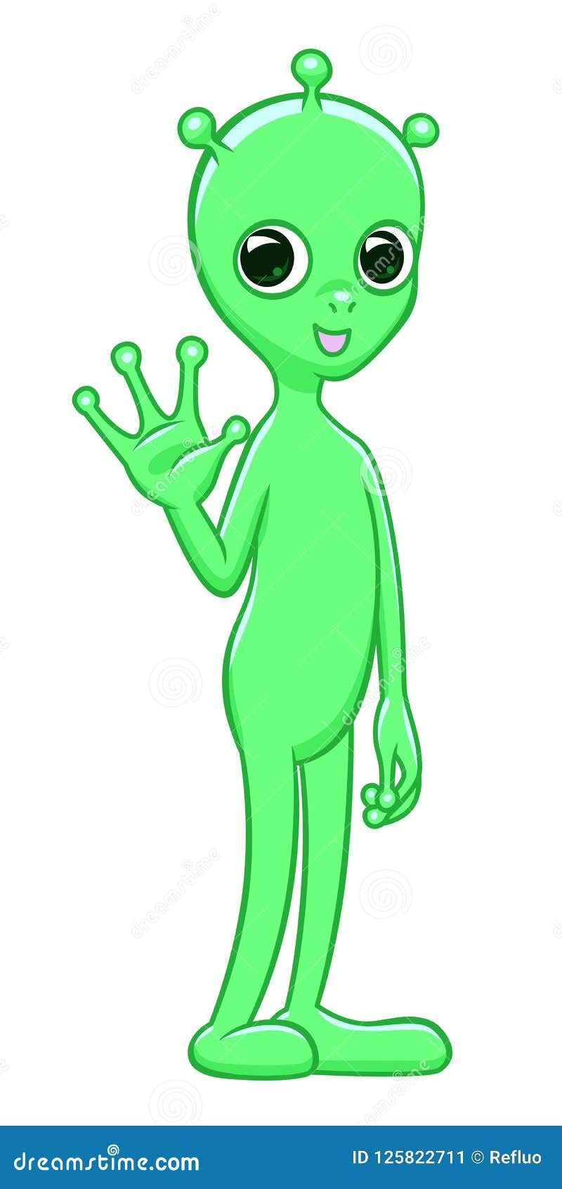 Cute green alien stock vector. Illustration of cute - 125822711 Cute green alien stock vector. Illustration of cute - 125822711