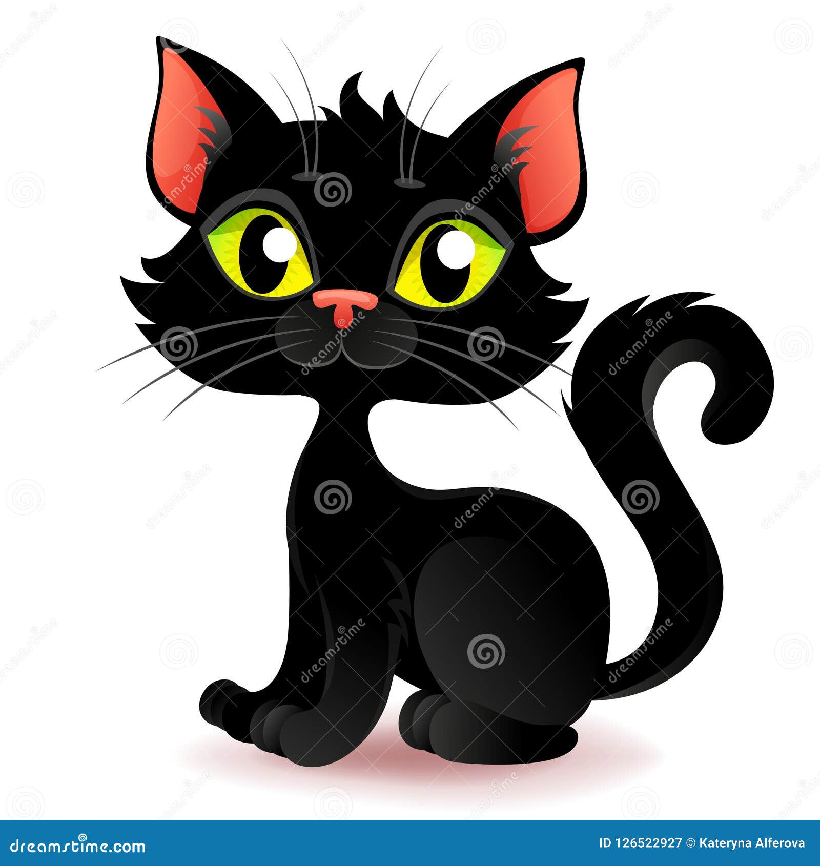 cartoon black cat