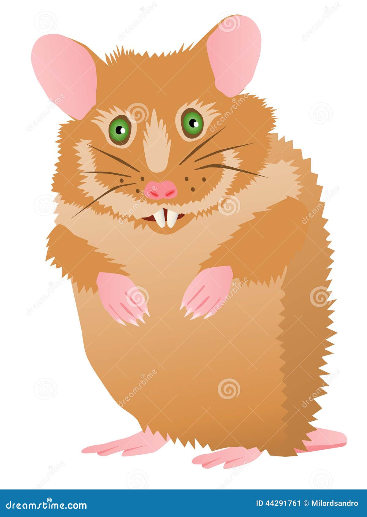 Cute Cartoon Hamster Stock Vector - Image: 44291761