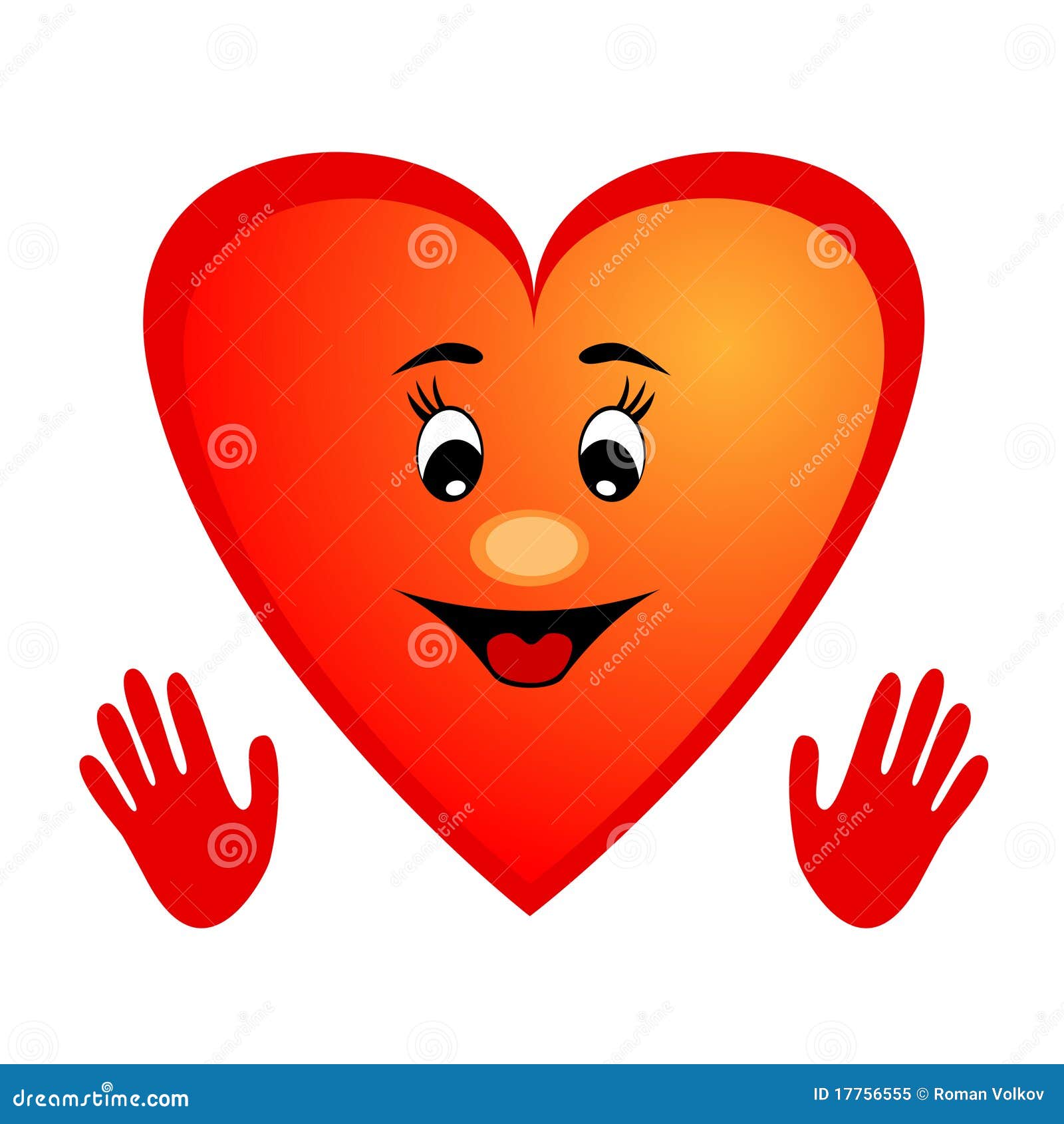 Cute cartoon heart stock vector. Illustration of cartoon 17756555