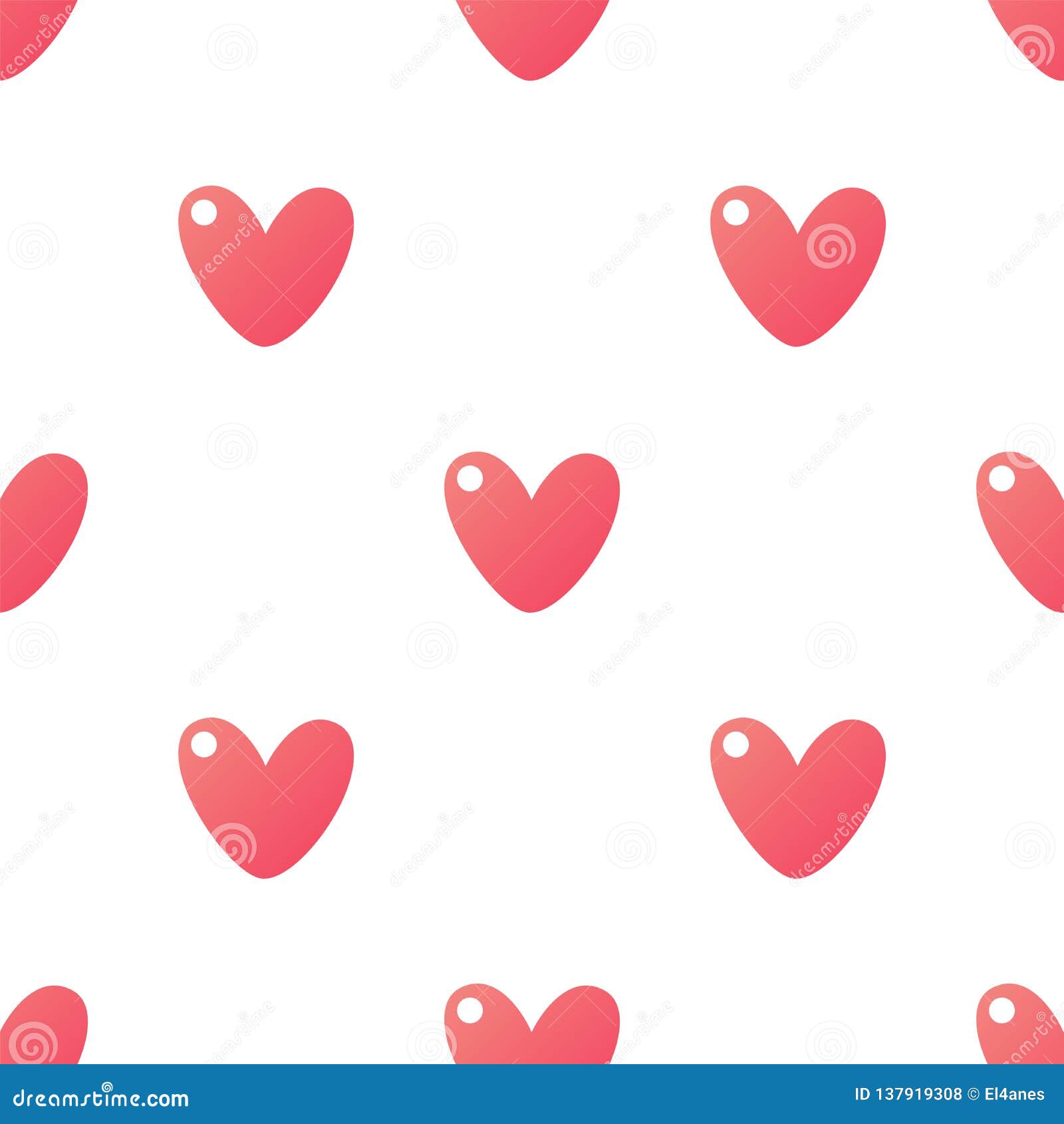 Cute Cartoon Hearts Pattern Stock Vector - Illustration of party, seamless:  137919308